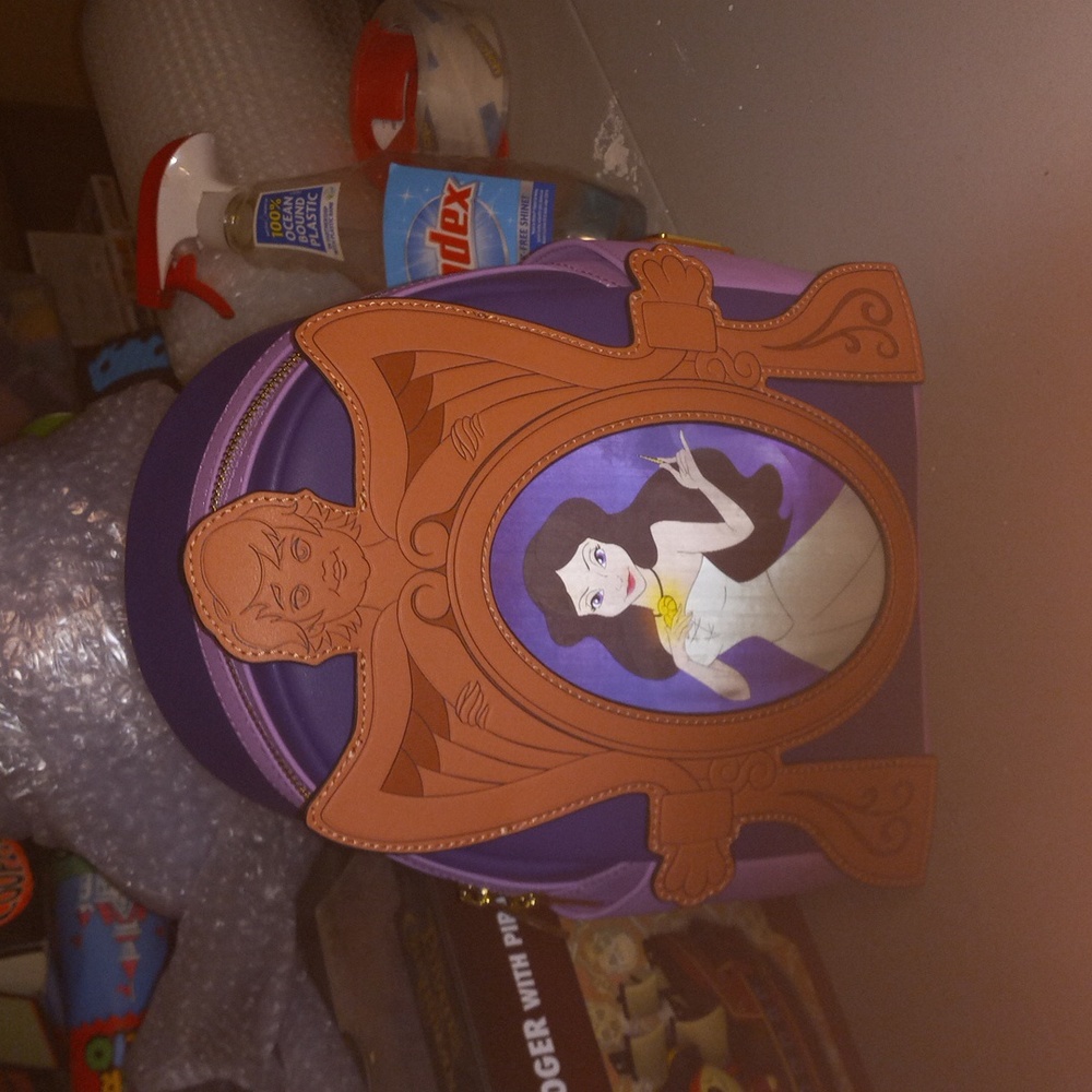 Loungefly Purple and Brown Backpack with Unique Design